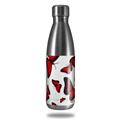 Skin Decal Wrap for RTIC Water Bottle 17oz Butterflies Red (BOTTLE NOT INCLUDED)