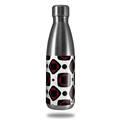 Skin Decal Wrap for RTIC Water Bottle 17oz Red And Black Squared (BOTTLE NOT INCLUDED)