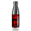 Skin Decal Wrap for RTIC Water Bottle 17oz Skulls Confetti Red (BOTTLE NOT INCLUDED)