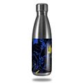 Skin Decal Wrap for RTIC Water Bottle 17oz Twisted Garden Blue and Yellow (BOTTLE NOT INCLUDED)