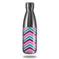Skin Decal Wrap for RTIC Water Bottle 17oz Zig Zag Teal Pink Purple (BOTTLE NOT INCLUDED)