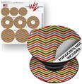Decal Style Vinyl Skin Wrap 3 Pack for PopSockets Zig Zag Colors 01 (POPSOCKET NOT INCLUDED)