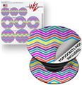 Decal Style Vinyl Skin Wrap 3 Pack for PopSockets Zig Zag Colors 04 (POPSOCKET NOT INCLUDED)