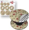 Decal Style Vinyl Skin Wrap 3 Pack for PopSockets Flowers and Berries Red (POPSOCKET NOT INCLUDED)