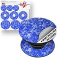 Decal Style Vinyl Skin Wrap 3 Pack for PopSockets Triangle Mosaic Blue (POPSOCKET NOT INCLUDED)