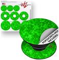 Decal Style Vinyl Skin Wrap 3 Pack for PopSockets Triangle Mosaic Green (POPSOCKET NOT INCLUDED)