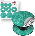 Decal Style Vinyl Skin Wrap 3 Pack for PopSockets Triangle Mosaic Seafoam Green (POPSOCKET NOT INCLUDED)