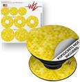 Decal Style Vinyl Skin Wrap 3 Pack for PopSockets Triangle Mosaic Yellow (POPSOCKET NOT INCLUDED)