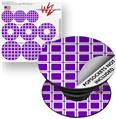 Decal Style Vinyl Skin Wrap 3 Pack for PopSockets Squared Purple (POPSOCKET NOT INCLUDED)