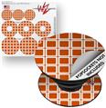 Decal Style Vinyl Skin Wrap 3 Pack for PopSockets Squared Burnt Orange (POPSOCKET NOT INCLUDED)