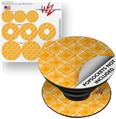 Decal Style Vinyl Skin Wrap 3 Pack for PopSockets Wavey Orange (POPSOCKET NOT INCLUDED)