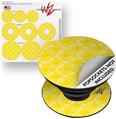 Decal Style Vinyl Skin Wrap 3 Pack for PopSockets Wavey Yellow (POPSOCKET NOT INCLUDED)