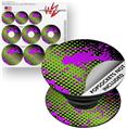 Decal Style Vinyl Skin Wrap 3 Pack for PopSockets Halftone Splatter Hot Pink Green (POPSOCKET NOT INCLUDED)