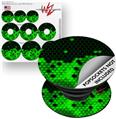 Decal Style Vinyl Skin Wrap 3 Pack for PopSockets HEX Green (POPSOCKET NOT INCLUDED)