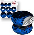 Decal Style Vinyl Skin Wrap 3 Pack for PopSockets HEX Blue (POPSOCKET NOT INCLUDED)