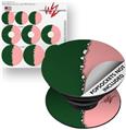 Decal Style Vinyl Skin Wrap 3 Pack for PopSockets Ripped Colors Green Pink (POPSOCKET NOT INCLUDED)