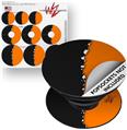 Decal Style Vinyl Skin Wrap 3 Pack for PopSockets Ripped Colors Black Orange (POPSOCKET NOT INCLUDED)