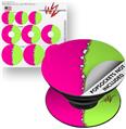 Decal Style Vinyl Skin Wrap 3 Pack for PopSockets Ripped Colors Hot Pink Neon Green (POPSOCKET NOT INCLUDED)