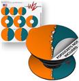 Decal Style Vinyl Skin Wrap 3 Pack for PopSockets Ripped Colors Orange Seafoam Green (POPSOCKET NOT INCLUDED)