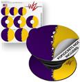 Decal Style Vinyl Skin Wrap 3 Pack for PopSockets Ripped Colors Purple Yellow (POPSOCKET NOT INCLUDED)