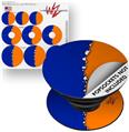 Decal Style Vinyl Skin Wrap 3 Pack for PopSockets Ripped Colors Blue Orange (POPSOCKET NOT INCLUDED)
