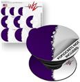 Decal Style Vinyl Skin Wrap 3 Pack for PopSockets Ripped Colors Purple White (POPSOCKET NOT INCLUDED)