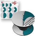 Decal Style Vinyl Skin Wrap 3 Pack for PopSockets Ripped Colors Gray Seafoam Green (POPSOCKET NOT INCLUDED)