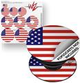 Decal Style Vinyl Skin Wrap 3 Pack for PopSockets USA American Flag 01 (POPSOCKET NOT INCLUDED)