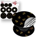 Decal Style Vinyl Skin Wrap 3 Pack for PopSockets Anchors Away Black (POPSOCKET NOT INCLUDED)