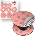 Decal Style Vinyl Skin Wrap 3 Pack for PopSockets Anchors Away Pink (POPSOCKET NOT INCLUDED)