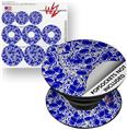 Decal Style Vinyl Skin Wrap 3 Pack for PopSockets Scattered Skulls Royal Blue (POPSOCKET NOT INCLUDED)