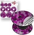 Decal Style Vinyl Skin Wrap 3 Pack for PopSockets HEX Mesh Camo 01 Pink (POPSOCKET NOT INCLUDED)