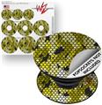 Decal Style Vinyl Skin Wrap 3 Pack for PopSockets HEX Mesh Camo 01 Yellow (POPSOCKET NOT INCLUDED)