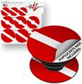 Decal Style Vinyl Skin Wrap 3 Pack for PopSockets Dive Scuba Flag (POPSOCKET NOT INCLUDED)