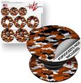 Decal Style Vinyl Skin Wrap 3 Pack for PopSockets WraptorCamo Digital Camo Burnt Orange (POPSOCKET NOT INCLUDED)