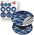 Decal Style Vinyl Skin Wrap 3 Pack for PopSockets WraptorCamo Digital Camo Navy (POPSOCKET NOT INCLUDED)
