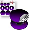 Decal Style Vinyl Skin Wrap 3 Pack for PopSockets Smooth Fades Purple Black (POPSOCKET NOT INCLUDED)