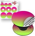 Decal Style Vinyl Skin Wrap 3 Pack for PopSockets Smooth Fades Neon Green Hot Pink (POPSOCKET NOT INCLUDED)