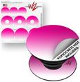 Decal Style Vinyl Skin Wrap 3 Pack for PopSockets Smooth Fades White Hot Pink (POPSOCKET NOT INCLUDED)