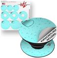 Decal Style Vinyl Skin Wrap 3 Pack for PopSockets Raining Neon Teal (POPSOCKET NOT INCLUDED)