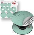 Decal Style Vinyl Skin Wrap 3 Pack for PopSockets Raining Seafoam Green (POPSOCKET NOT INCLUDED)