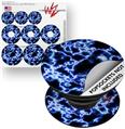 Decal Style Vinyl Skin Wrap 3 Pack for PopSockets Electrify Blue (POPSOCKET NOT INCLUDED)