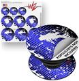 Decal Style Vinyl Skin Wrap 3 Pack for PopSockets Halftone Splatter White Blue (POPSOCKET NOT INCLUDED)