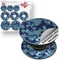 Decal Style Vinyl Skin Wrap 3 Pack for PopSockets WraptorCamo Old School Camouflage Camo Navy (POPSOCKET NOT INCLUDED)