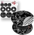 Decal Style Vinyl Skin Wrap 3 Pack for PopSockets WraptorCamo Old School Camouflage Camo Black (POPSOCKET NOT INCLUDED)