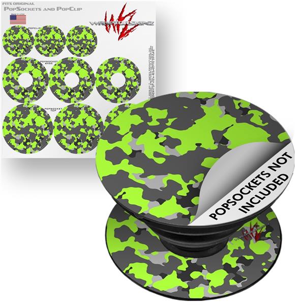 Lime Green Camo Wrapping Vinyl