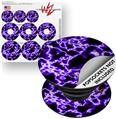 Decal Style Vinyl Skin Wrap 3 Pack for PopSockets Electrify Purple (POPSOCKET NOT INCLUDED)
