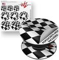 Decal Style Vinyl Skin Wrap 3 Pack for PopSockets Checkered Racing Flag (POPSOCKET NOT INCLUDED)