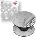 Decal Style Vinyl Skin Wrap 3 Pack for PopSockets Marble Granite 09 White Gray (POPSOCKET NOT INCLUDED)
