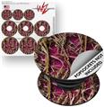 Decal Style Vinyl Skin Wrap 3 Pack for PopSockets WraptorCamo Grassy Marsh Camo Neon Fuchsia Hot Pink (POPSOCKET NOT INCLUDED)